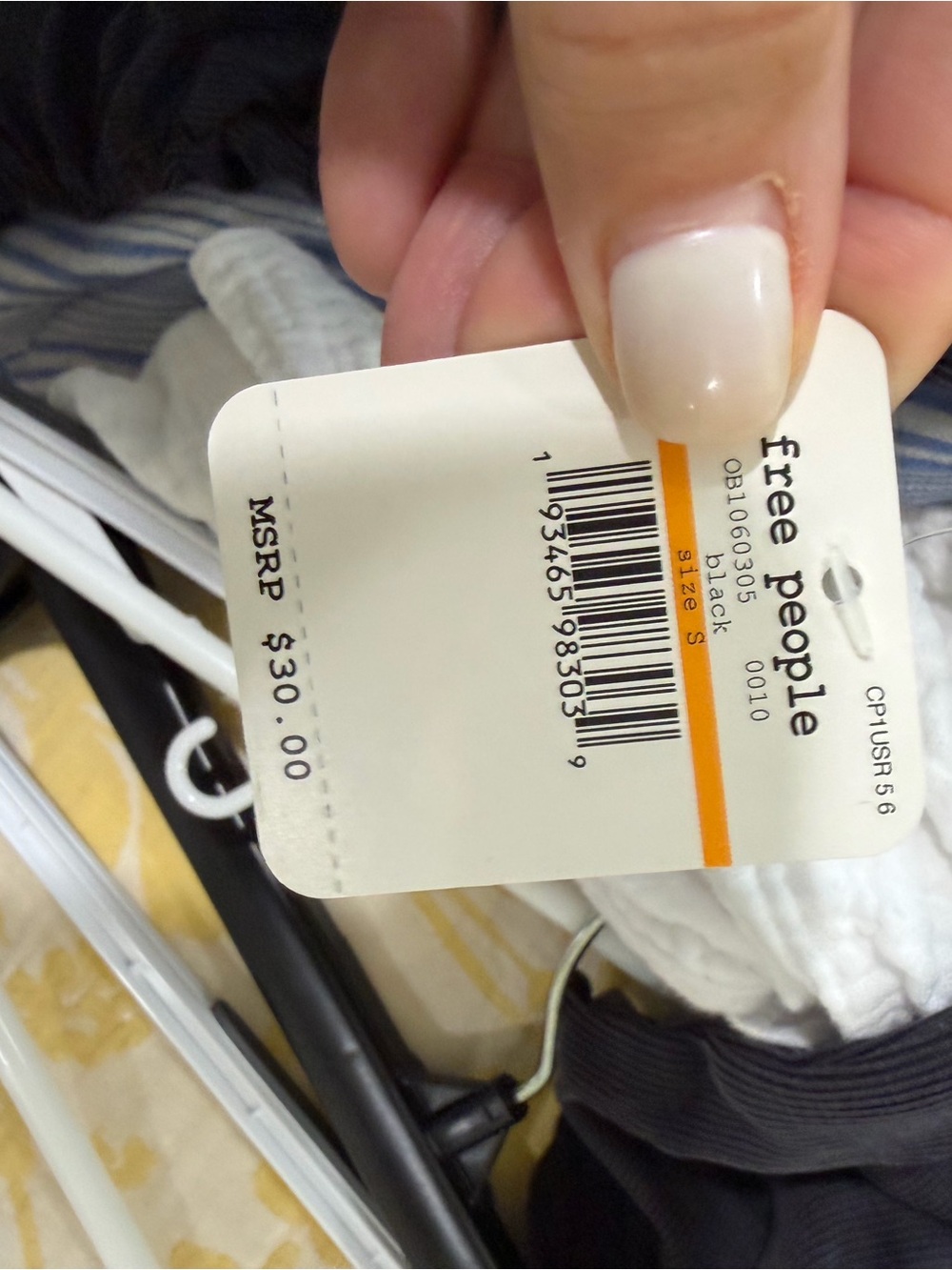 Free People Cream Ribbed Tank Top